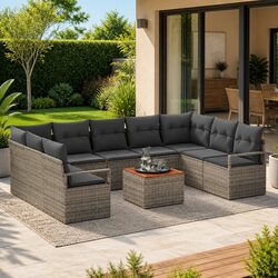 Enhance Your Outdoor Space with a 10-Piece Sofa Set