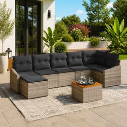8-Piece Modular Outdoor Furniture Set for Stylish Terraces