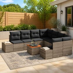 Enhance Your Outdoor Living with 9 Piece Garden Sofa Set