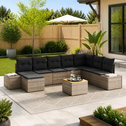Stylish 9-Piece Outdoor Sofa Set for Your Garden