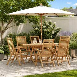 Elevate Your Outdoor Space with This 7-Piece Dining Set