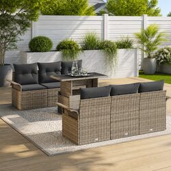 Transform Your Outdoor Space with 7-Piece Garden Sofa Set