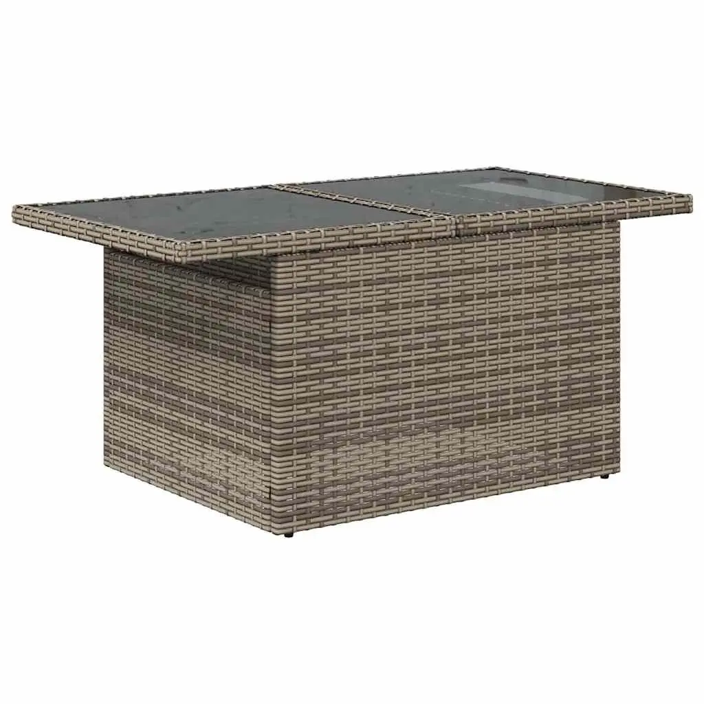 Garden Sofa Set 9 Piece Modular Outdoor Furniture Grey Rattan Patio Seating