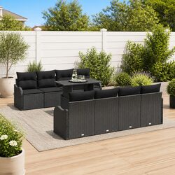 Enhance Your Outdoor Space with This 9 Piece Garden Sofa Set