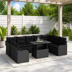 Elevate Your Outdoor Space with 10 Piece Rattan Sofa Set