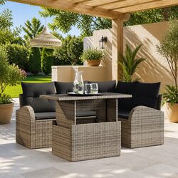 Stylish 5-Piece Modular Garden Sofa Set for Outdoor Spaces