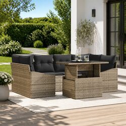 Enhance Your Outdoor Space with a 7 Piece Sofa Set - Black