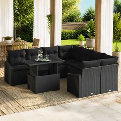 Versatile 9-Piece Modular Outdoor Sofa Set with Storage
