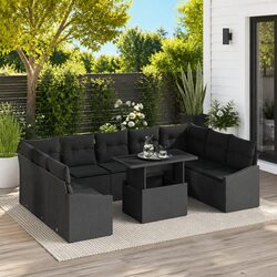 Transform Your Patio with This 10-Piece Garden Sofa Set