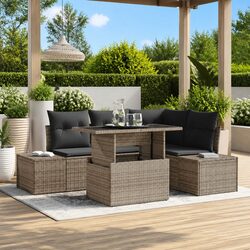 Outdoor 5-Piece Sofa Set in Grey for Enhanced Living Spaces