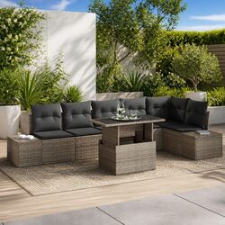 Elevate Your Outdoor Space with a 7-Piece Grey Sofa Set