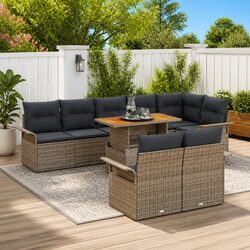 Transform Your Outdoor Area with 9-Piece Sofa Set