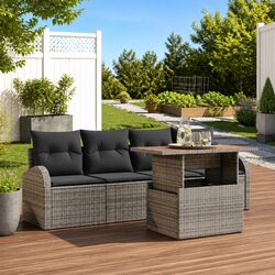 Enhance Your Outdoor Space with a 5-Piece Sofa Set Grey