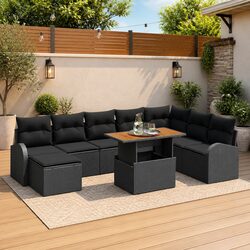 Enhance Your Outdoor Space with 9 Piece Garden Sofa Set