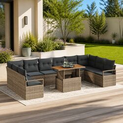 Enhance Your Outdoor Space with a Grey 11-Piece Sofa Set