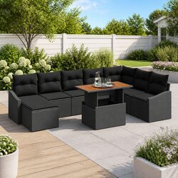 Elevate Your Outdoor Space with This Black Sofa Set