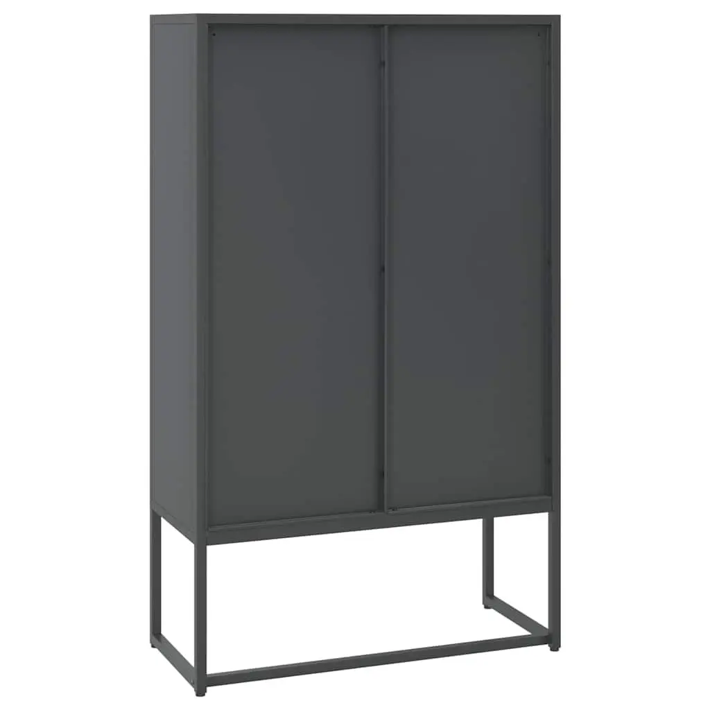 Highboard Storage Cabinet Anthracite 6 Door Display Unit Steel Construction