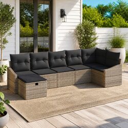Enhance Your Outdoor Space with a 7pc Grey Sofa Set