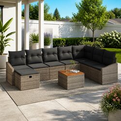 Transform Your Outdoor Space with a Modular 9-Piece Sofa Set