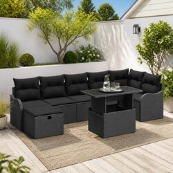 Relaxing 8-Piece Modular Lounge Set for Outdoor Spaces