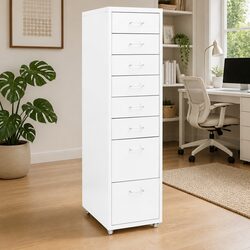 Enhance Your Space with a Mobile 8-Drawer File Cabinet