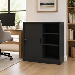 Enhance Your Workspace with an Anthracite Sliding Door Cabinet