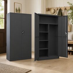 Organize Your Space with a 4-Shelf Steel Locker Cabinet