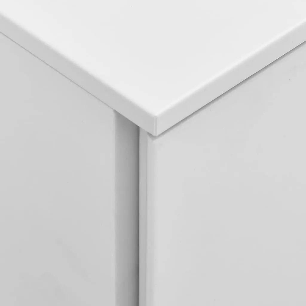Grey Steel 2 Drawer Mobile Filing Cabinet Compact Office Storage Unit