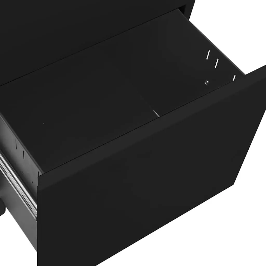 Mobile File Cabinet 3 Drawer Steel Lockable Office Filing Storage with Pencil Tray