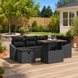 Enhance Your Outdoor Space with 7-Piece Garden Sofa Set