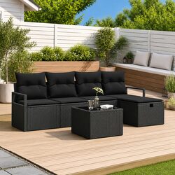 Enhance Your Outdoor Space with 6-Piece Lounge Sofa Set