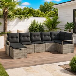 Stylish 5-Piece Grey Patio Sofa Set for Your Garden