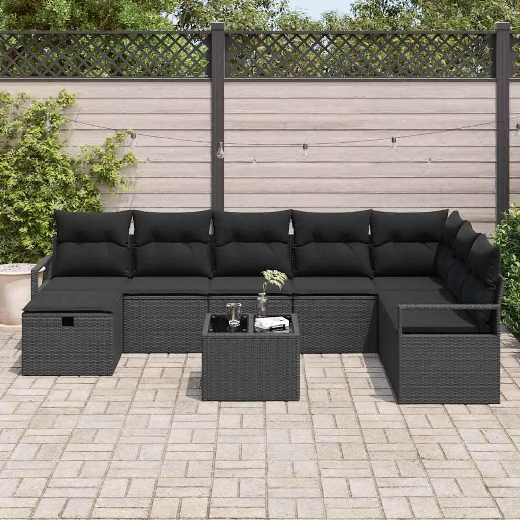 Modular Outdoor Garden Sofa Set 6 Piece Weather-Resistant Poly Rattan with Cushions