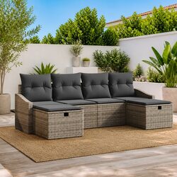 Transform Your Outdoor Space with This 6-Piece Sofa Set