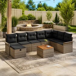 Elevate Your Outdoor Space with 9-Piece Sofa Set