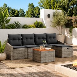 Transform Your Outdoor Space with Grey Sofa Set 6 Pcs