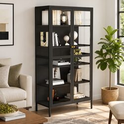 Enhance Your Space with This Anthracite Display Cabinet