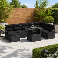 Elevate Your Outdoors with a 9-Piece Garden Sofa Set