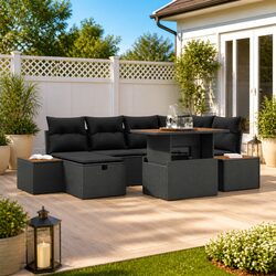 Enhance Your Patio with a 7-Piece Garden Sofa Set