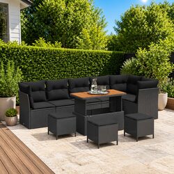 Elevate Your Outdoor Space with 10-Piece Sofa Set