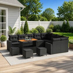 Outdoor Garden Sofa Set 13pc Height-Adjustable Modular Lounge Patio Furniture
