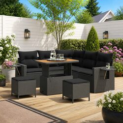 8-Piece Flexible Garden Sofa Set Perfect for Outdoor Living