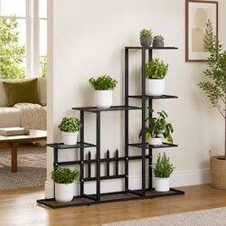 Enhance Your Space with a Sleek Black Metal Plant Stand