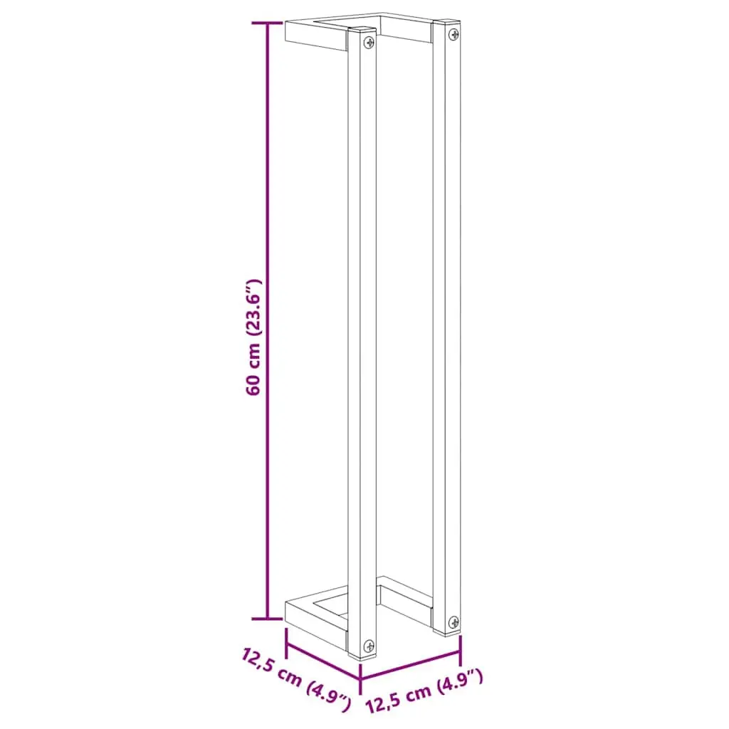 Towel Rack White Wall-Mounted Bathroom Storage Holder Steel Frame