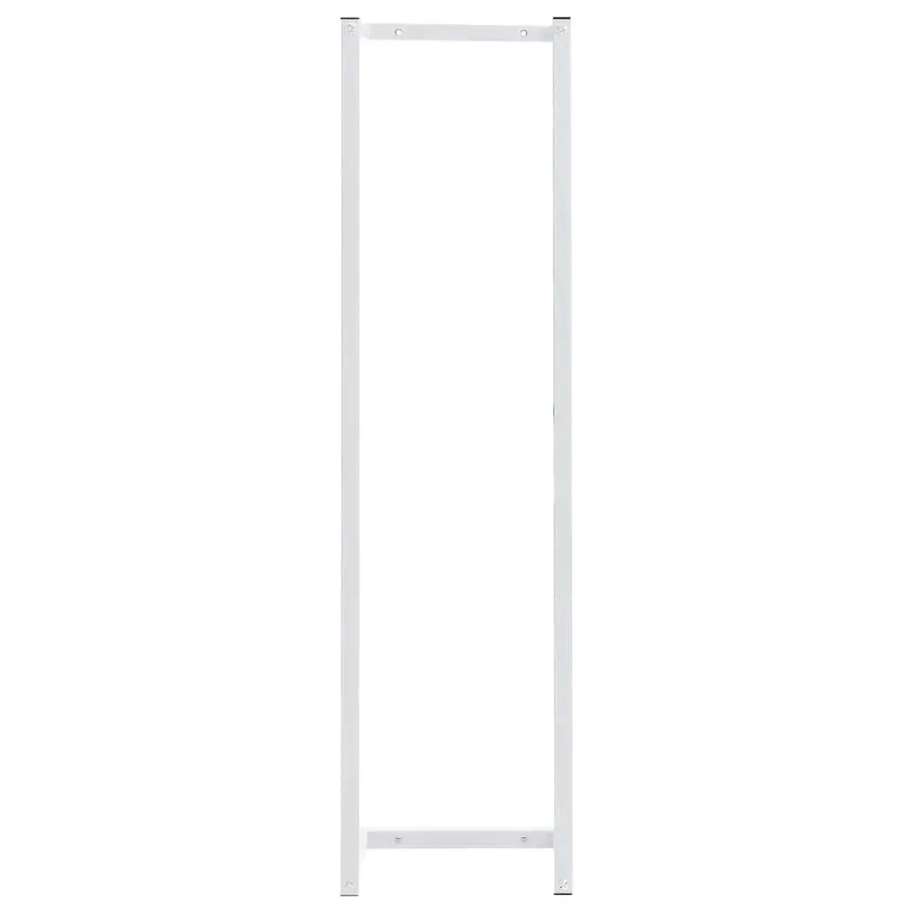 White Steel Towel Rack Wall Mount Bathroom Organizer Storage Holder Stand