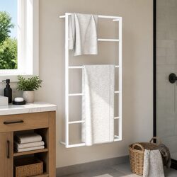 Enhance Your Bathroom Space with a White Towel Rack