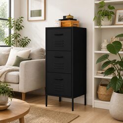 Streamlined Black Drawer Storage Unit for Organised Spaces