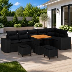 Elevate Your Outdoor Space with this 9 Piece Garden Sofa Set