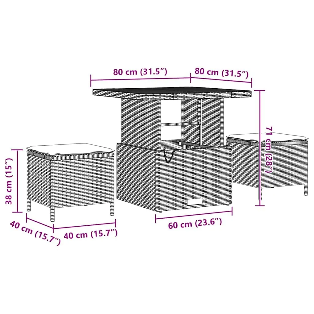 Garden Sofa Set 8 Piece Outdoor Furniture Black Poly Rattan Modular Patio Lounge