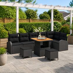 Enhance Your Outdoor Space with 9-Piece Sofa Set